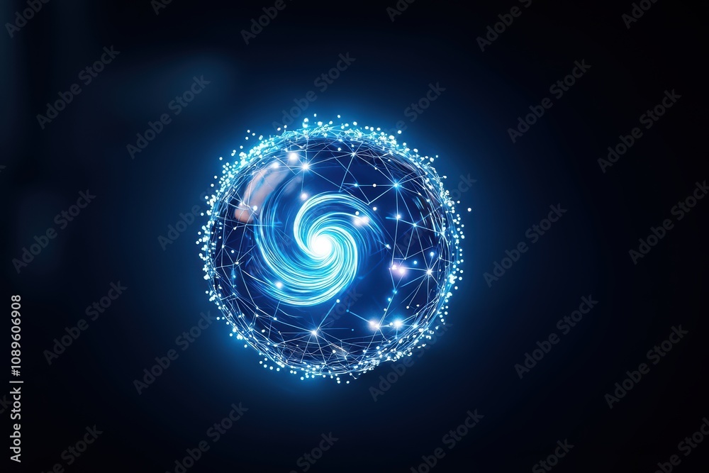 A stunning representation of a glowing vortex with dynamic particles and lights, symbolizing energy and innovation in technology. Perfect for futuristic designs and concepts. A stunning representation of a glowing vortex with dynamic particles and lights, symbolizing energy and innovation in technology. Perfect for futuristic designs and concepts.