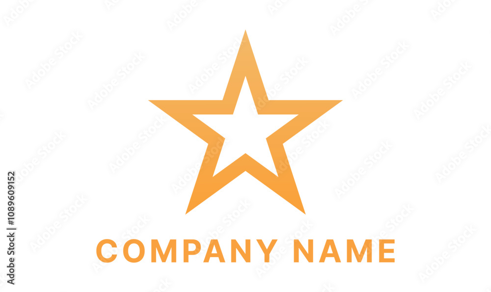 Obraz premium minimalist-logo-featuring-a-single-star-shape-with