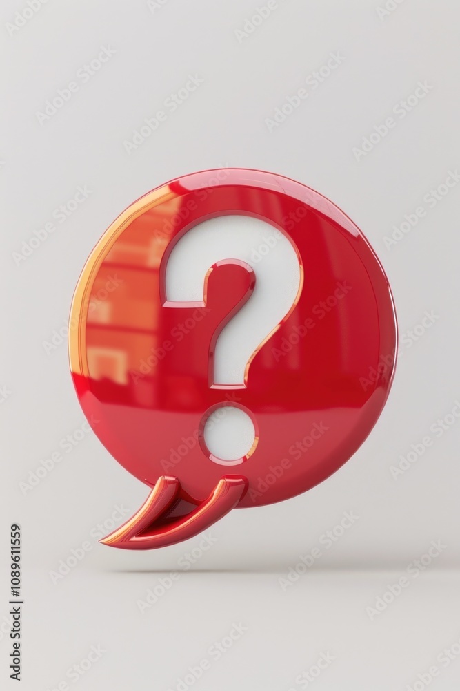A simple icon of a red question mark on a white background A simple icon of a red question mark on a white background