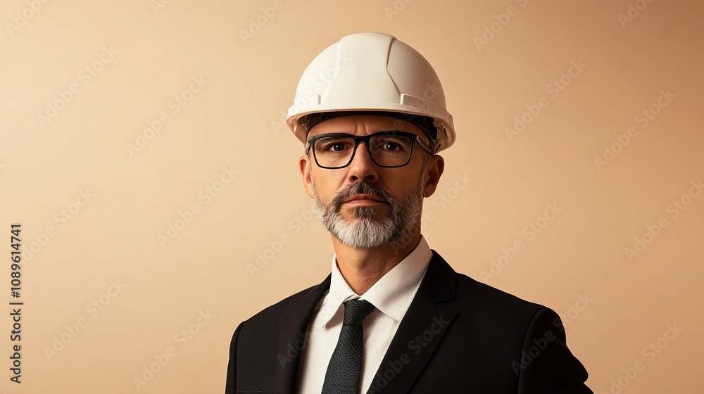 Distinguished Business Professional in Formal Attire; Powerful Portrait of a Confident Man in a Suit Distinguished Business Professional in Formal Attire; Powerful Portrait of a Confident Man in a Suit