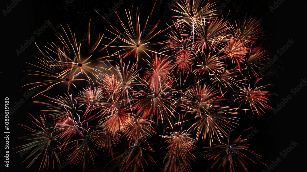 Fototapeta premium fireworks in the sky, abstract background