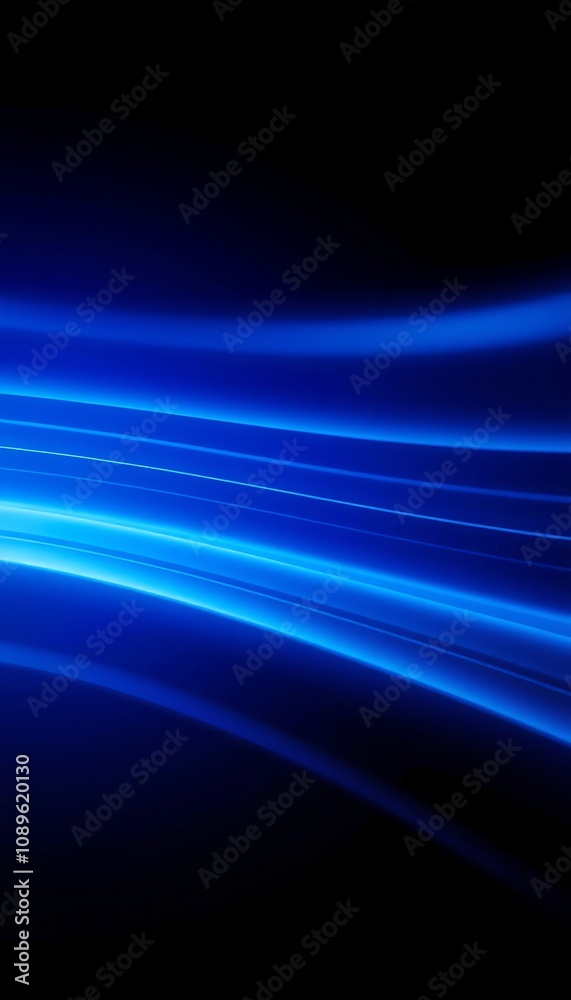 Abstract blue light streaks on black background. Abstract blue light streaks on black background.