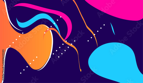 Abstract geometric background. The poster with the flat figures. Vector illustration.