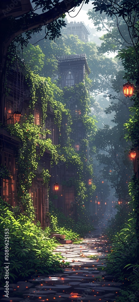 Ancient Pathway in Greenery - A Serene Journey Through Time Ancient Pathway in Greenery - A Serene Journey Through Time