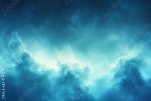 Abstract Blue Cloudscape Celestial Scene