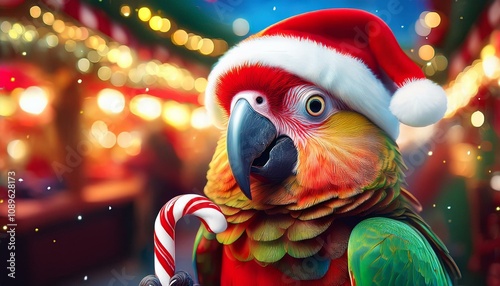 Colorful, Santa Hat, Candy Cane