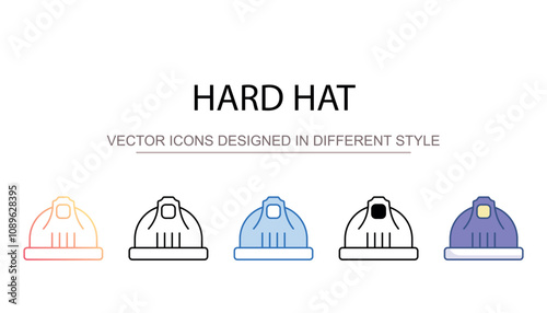 Hard Hat icon design with white background stock illustration