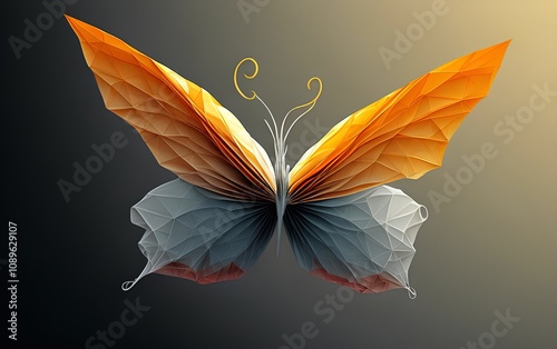 Origami Butterfly - Geometric Beauty