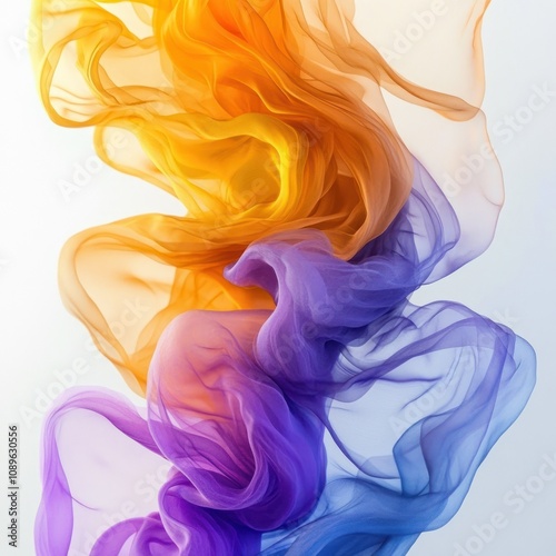 Vibrant abstract fluid art with colorful smoke swirls.