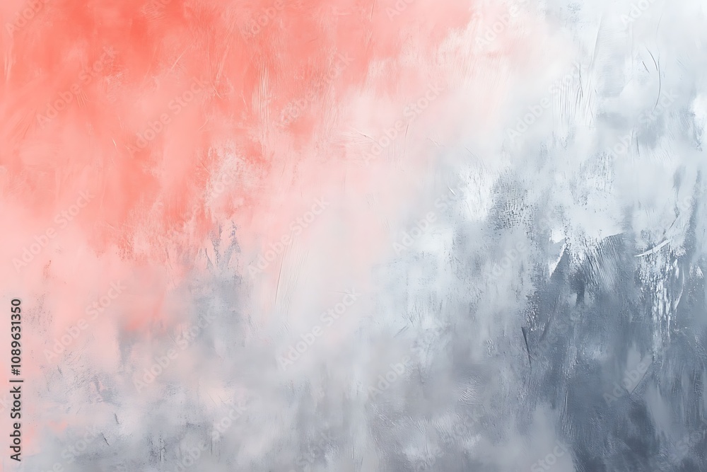 Fototapeta premium Abstract muted coral and grey gradient with soft flowing textures