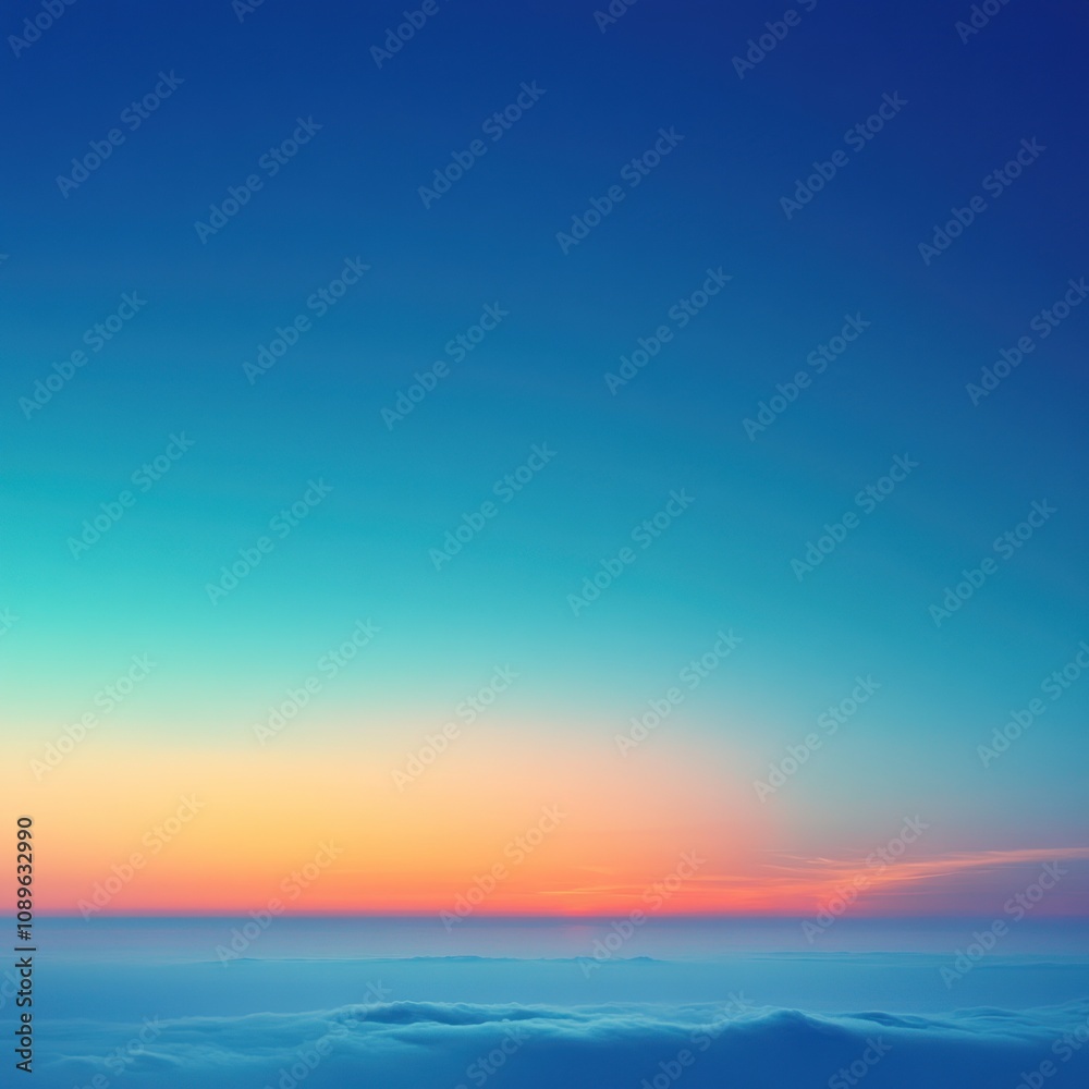 Obraz premium Serene Sunset Over a Sea of Cloudscape