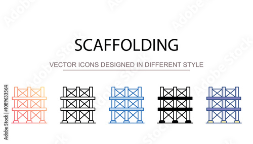 Scaffolding icon design with white background stock illustration
