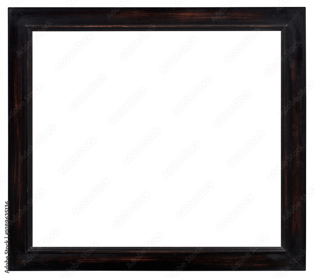 Black picture frame in PNG format on a transparent background. Black picture frame in PNG format on a transparent background.