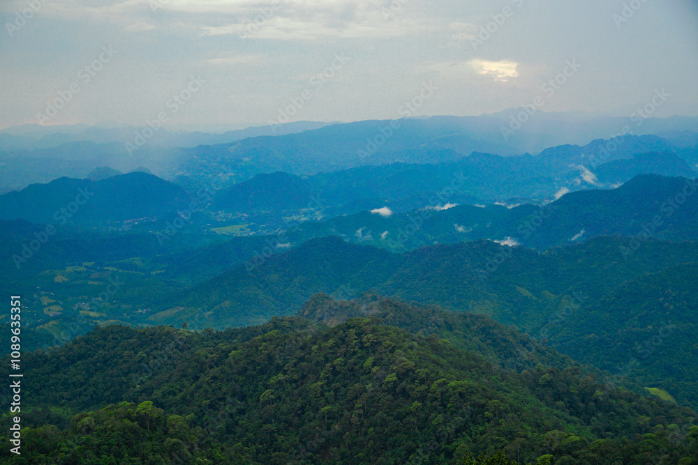 Breathtaking mountain view scenic landscape nature photography cloudy atmosphere aerial perspective tranquility and beauty
