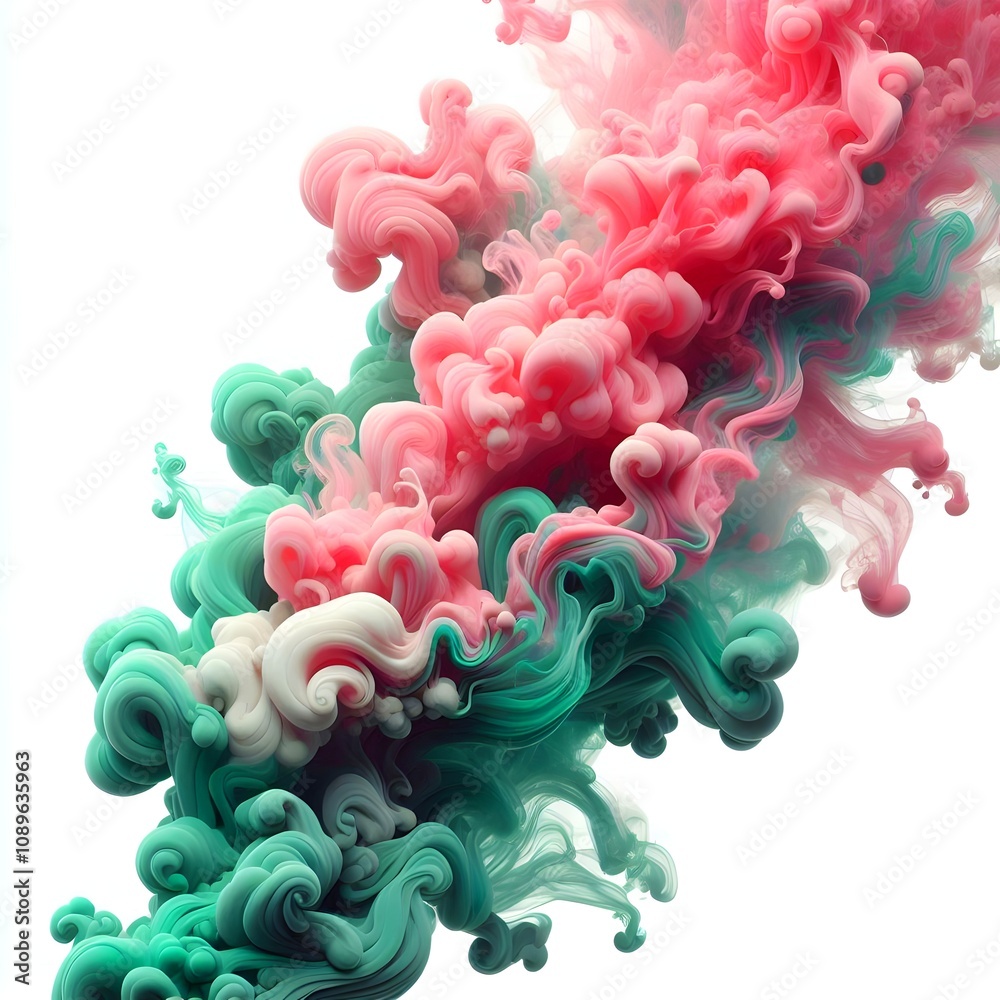 Fototapeta premium explosion of smoke isolated on white