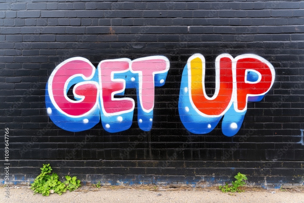 Fototapeta premium Vibrant Street Art Graffiti with Colorful 