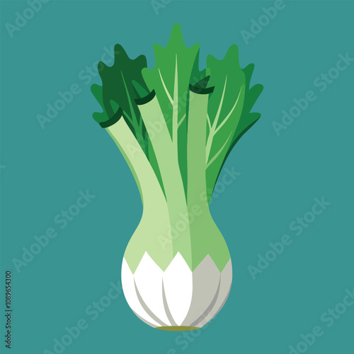 Vector illustration of onion parey
