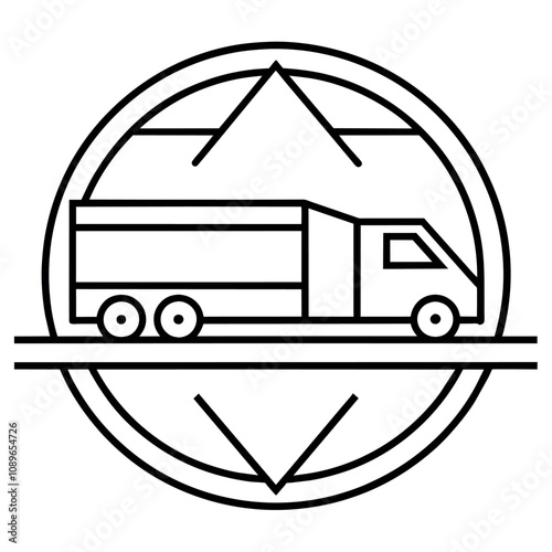 Minimalist Logistics and Transportation Logo Vector Modern Stylish Design  photo