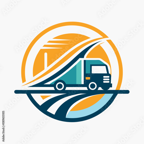 Minimalist Logistics and Transportation Logo Vector Modern Stylish Design  photo