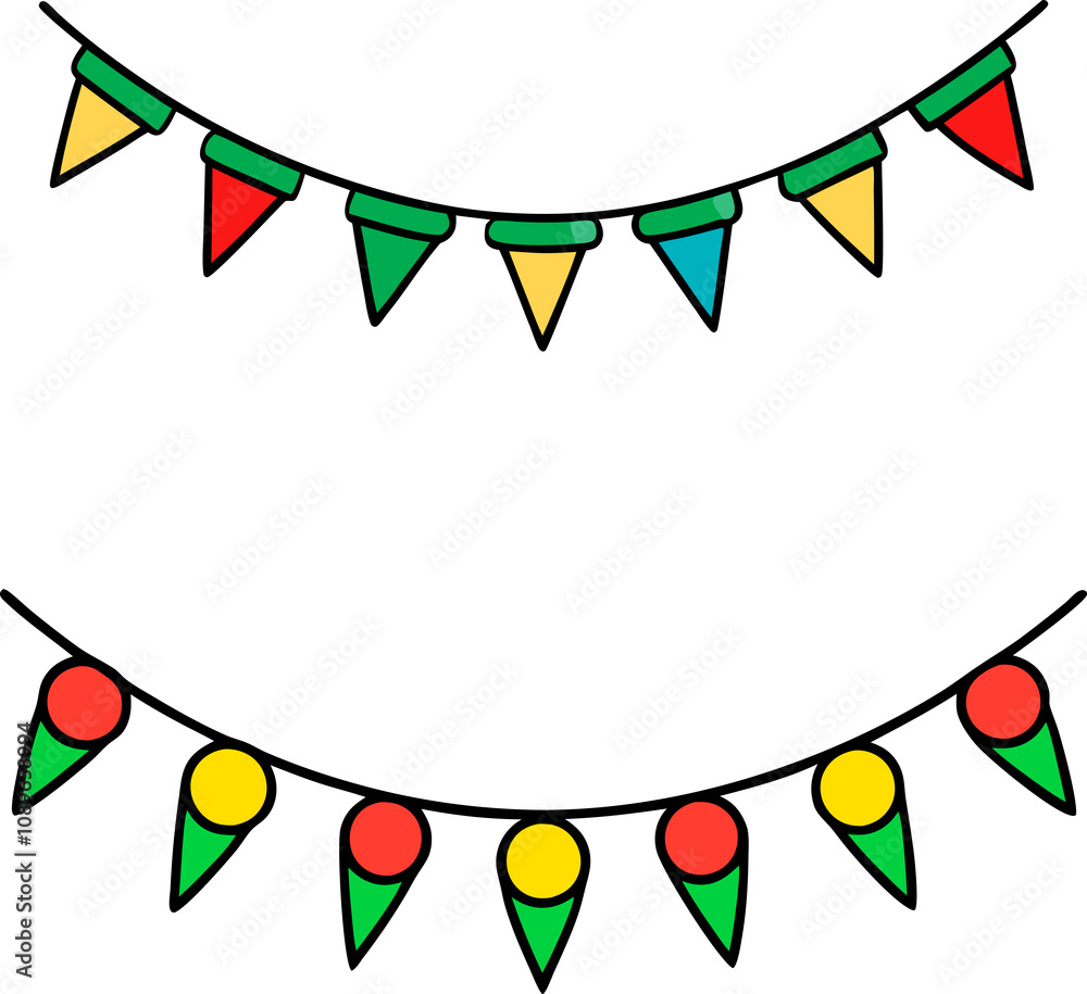 Fototapeta premium Christmas Garland vector illustration art design image