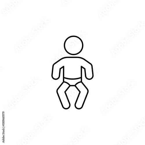 Baby thin line vector icon