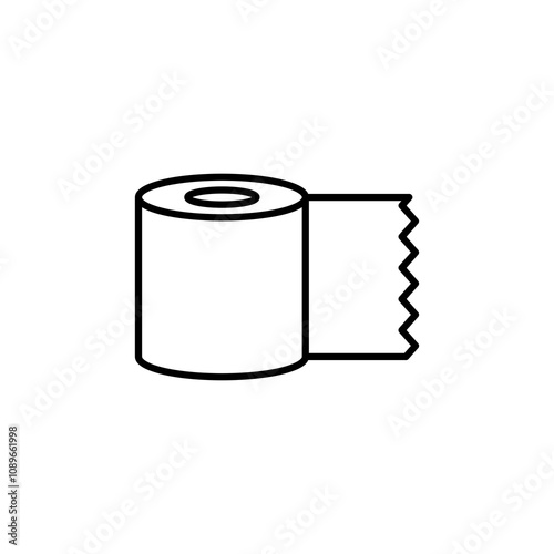 Bandage roll thin line vector icon