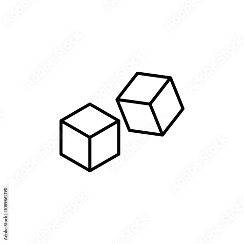 Ice thin line vector icon