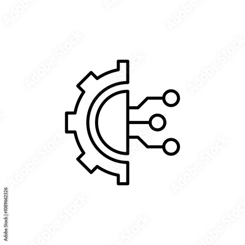 Technology thin line vector icon