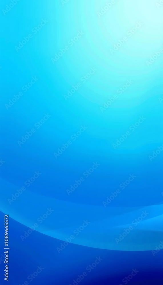 Abstract blue gradient background with subtle curved lines.