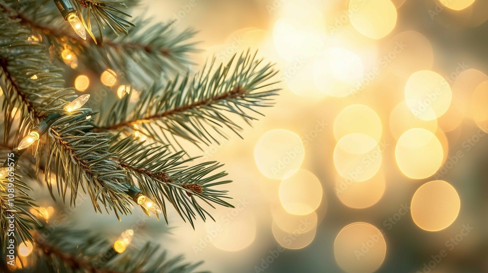 A close-up view of a Christmas tree with warm lights and a bokeh background creating a festive atmosphere.
A close-up view of a Christmas tree with warm lights and a bokeh background creating a festive atmosphere.