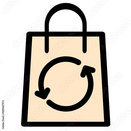 Shopping bag - clean and modern ecommerce and online marketing icon