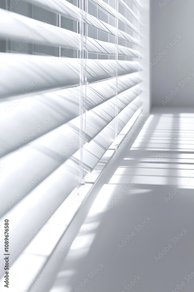 Obraz premium White Room with Blinds