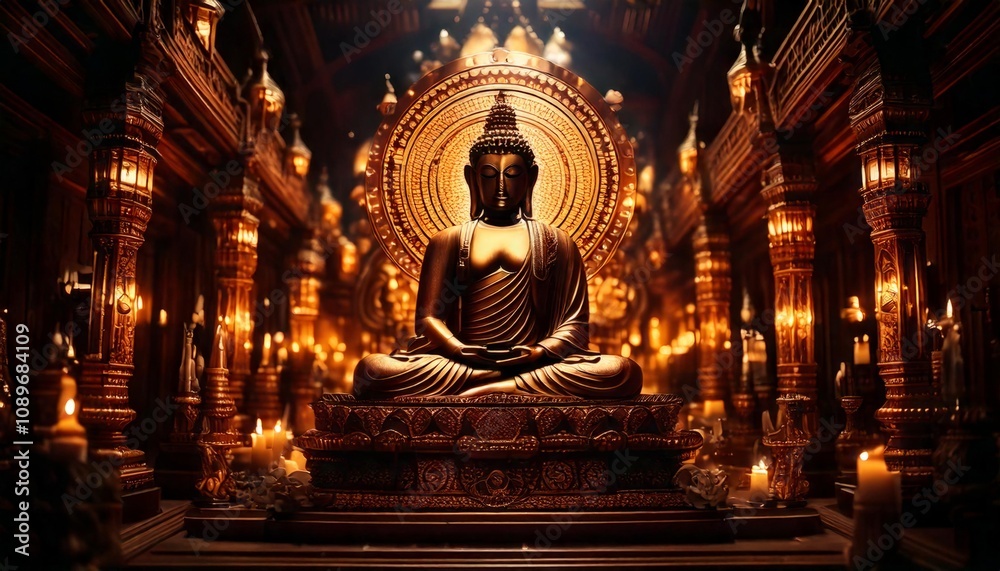 Obraz premium golden buddha statue