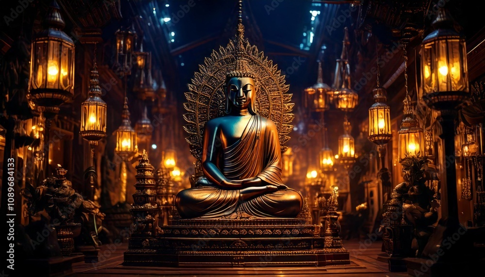 Obraz premium golden buddha statue