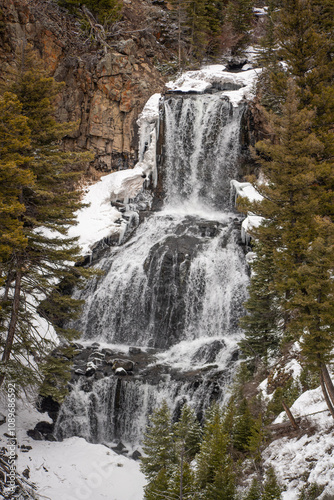 Undine falls, waterfall in Yellowstone National Park