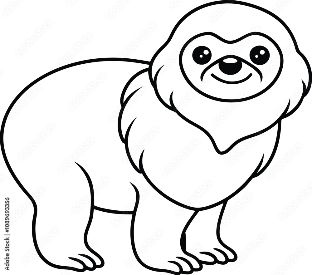 Obraz premium Sloth Line Art