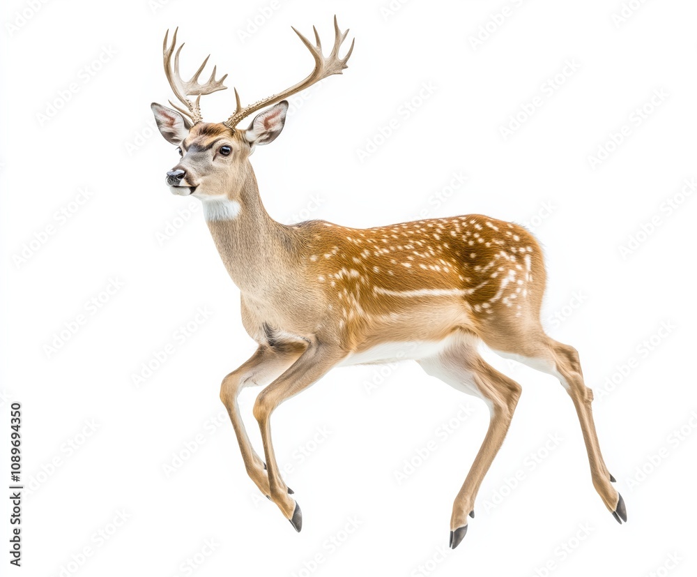 Fototapeta premium Deer isolated on white background