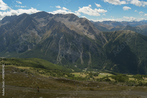 Beautiful mountains ladscapes on alps photo