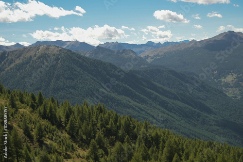 Beautiful mountains ladscapes on alps