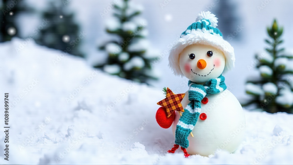 snowman on the snow snowman on the snow
