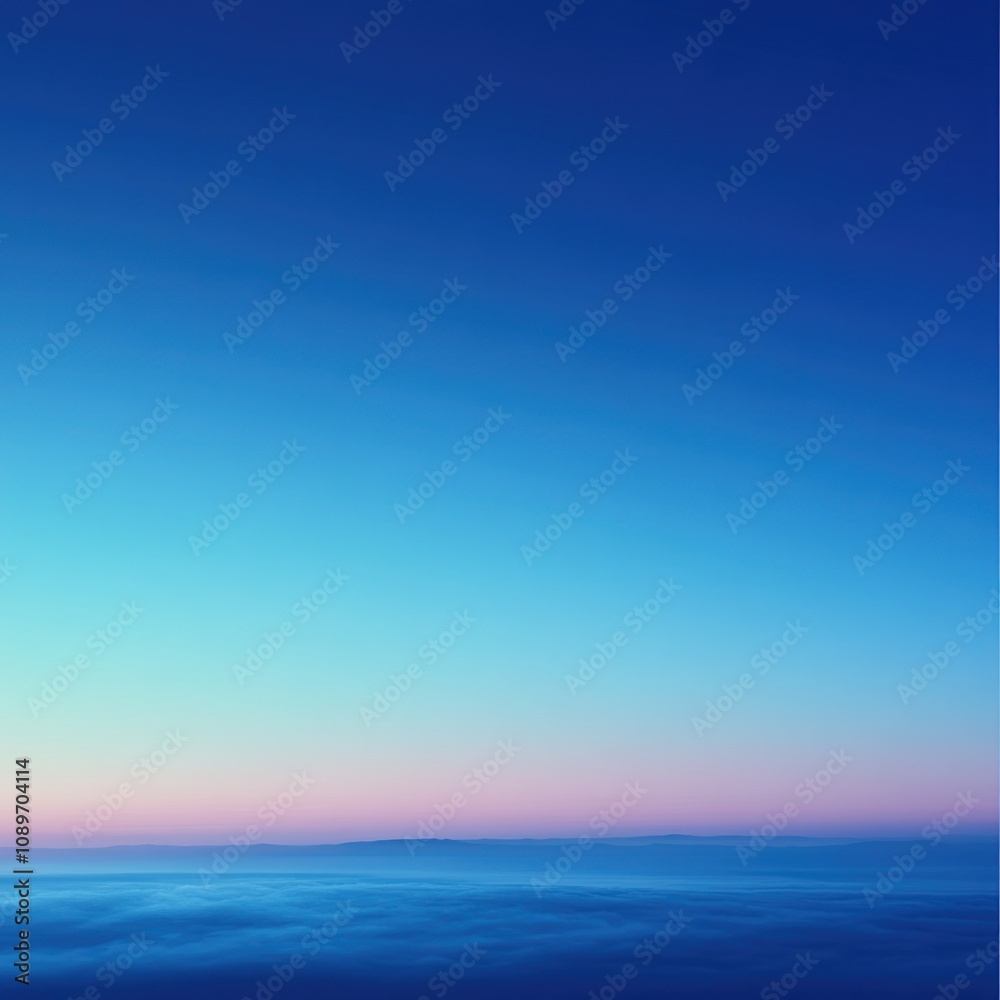 Fototapeta premium Serene Sunset Over Mountains And Cloudscape