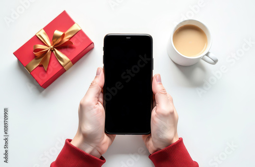 Phone in Hand - Ordering Product, Bonus, Delivery, Advertisement, Gifts, App, Convenience, Gift, Surprise, Technologies, Home Shopping photo