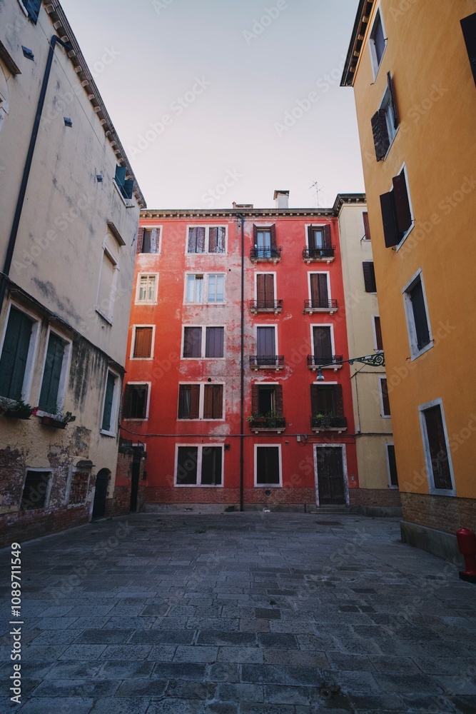 Fototapeta premium old houses in the city