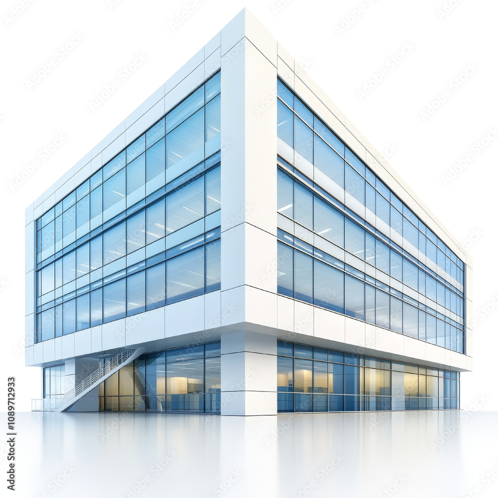 Modern Office Building with Glass Facade Modern Office Building with Glass Facade