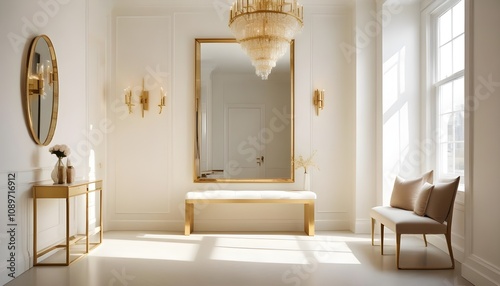 Photo interior modern design room 3d illustration
