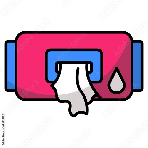 wet wipes icon element for design photo