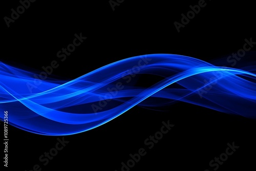 Abstract deep blue background with flowing lines