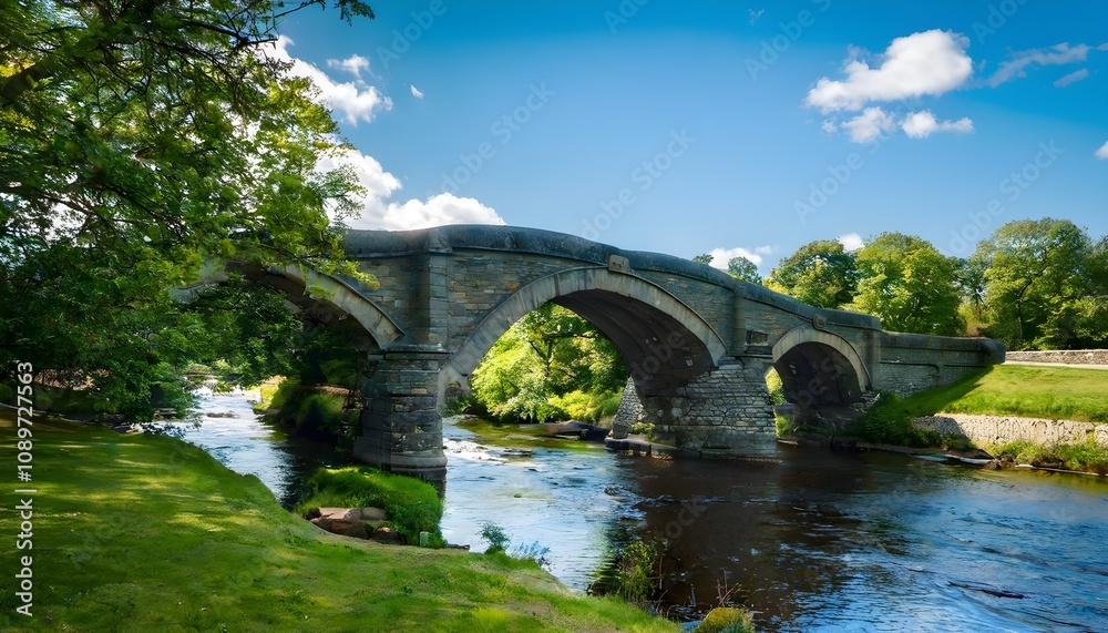 Fototapeta premium old bridge over the river