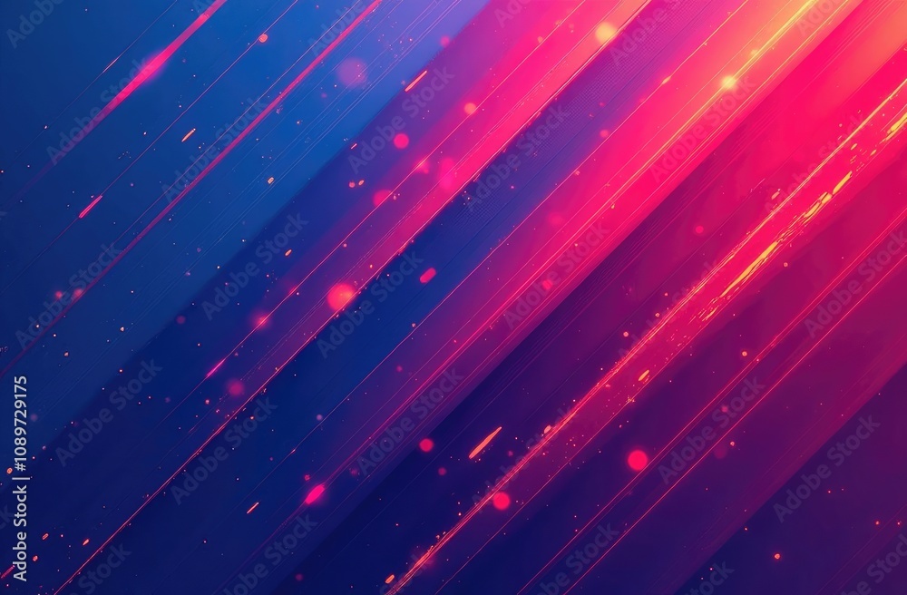 Obraz premium This is a vibrant abstract background featuring diagonal stripes with a gradient transition from blue to red tones