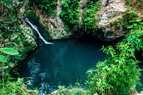 Photography a small natural pond